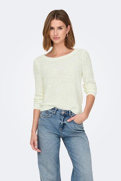 ONLY Onlgeena Xo L/S Pullover Knt Noos Light Beige