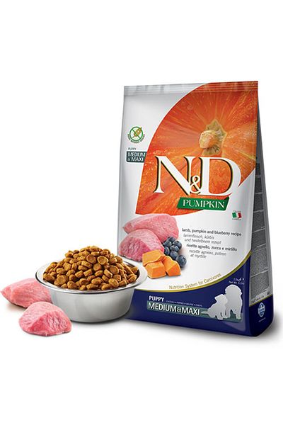 N&D 2.5KgMedium and Large BreedPumpkinPumpkin Lamb Blueberry Grain-free Puppy Food