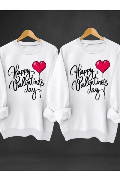 Tarzsokak عيد الحب الزوج الحبيب مزيج مطبوعة طاقم الرقبة Sweatshi كبيرة الحجم