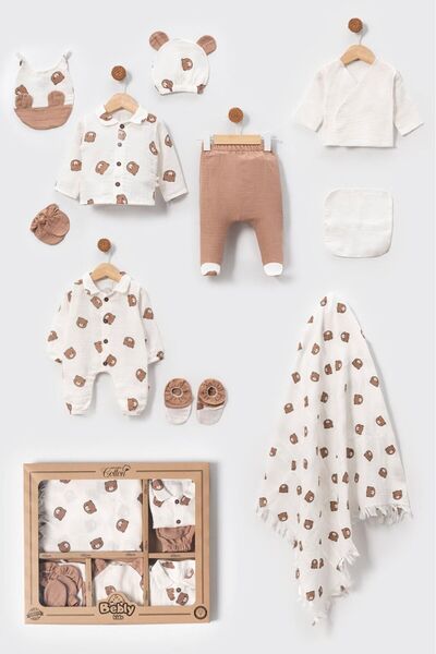 yukobaby bebeğiniz için en doğalı طقم موسلين للأطفال الأولاد مكون من 10 قطع -...