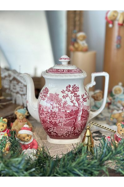 Villeroy & Boch Villeroy Boch Rusticana Series Red Porcelain Large Size Antique Tea Coffee Pot Teapot 1600ml