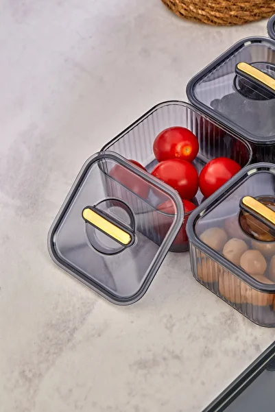 EA HOME Anthracite Gold 7 Piece Breakfast Presentation Tray with Holder