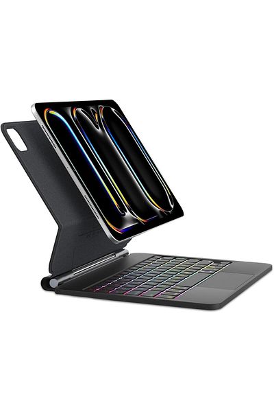 Yesido حافظة iPad Pro 13 M4 2024/2025 متوافقة مع لوحة المفاتيح السحرية ولوحة اللمس Q الذكية مع لوحة المفاتيح - مضاءة