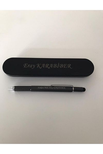 rakunart Special Architect Engineer Pencil with Metal Box Black (Pen and Name with Box)