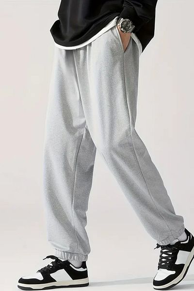BSBSPOR Loose Fit Summer Μαύρο / Γκρι αθλητική φόρμα Jogger Time Unisex Γυναικείες / Άντρες