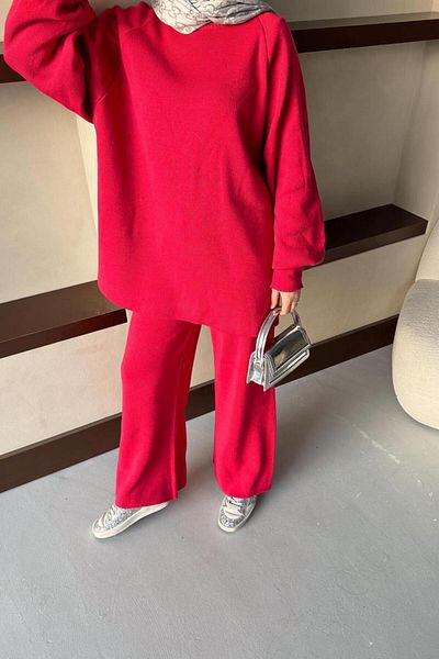 erk giyim Balloon Sleeve Knitwear Set