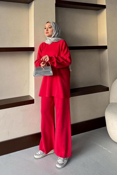 erk giyim Balloon Sleeve Knitwear Set