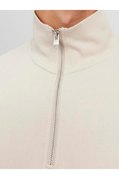 Jack & Jones Μπεζ φούτερ Jorvesterbro - Quarter Zip, μοντέλο Hn Noos