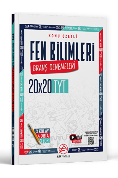 Alan Yayınları Alan 2025 TYT Fen Bilimleri Konu Özetli 20 x 20 Branş Denemele...