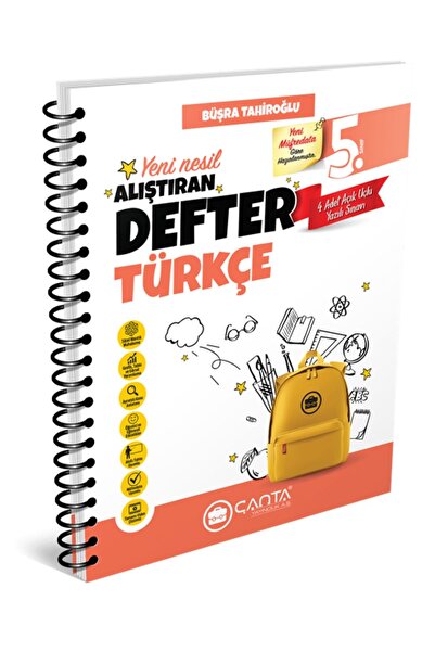Çanta Yayınları 2024-2025 Müfredat 5.Sınıf Yeni Nesil Alıştıran Türkçe Defter...