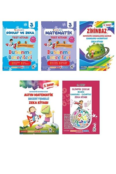 Nartest Yayınları 3.Sınıf Altın Beyin Dikkat+Matematik+Olimpik Çocuk+Altın Ma...