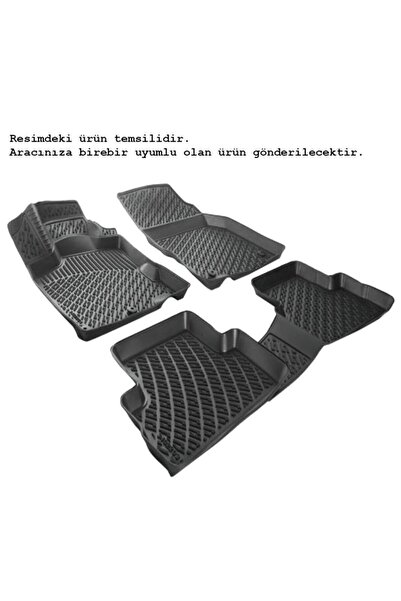 TEAMCAR Fiat Bravo 2007-2014 Paspas Siyah 3d Havuzlu Tam Uyumlu