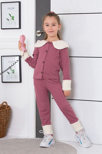 tunays shopping Collar Detailed Girl's Suit