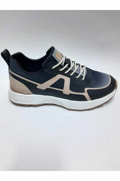 Bulldozer Black Color Soft Light Lace-Up Flexible Knit Sneakers