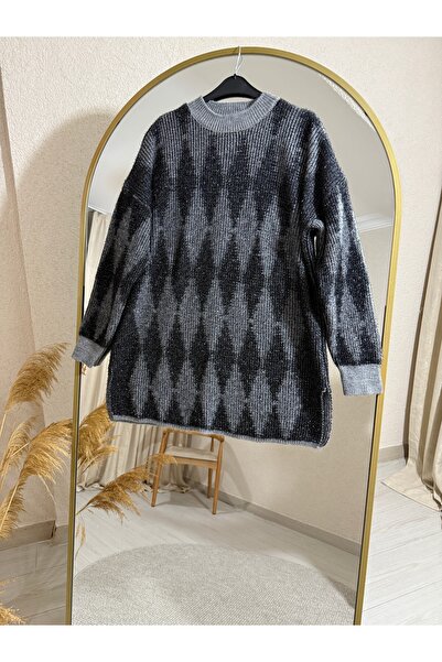 Nu Ku Collection BAKLAVA DESEN SİMLİ TRİKO TUNİK