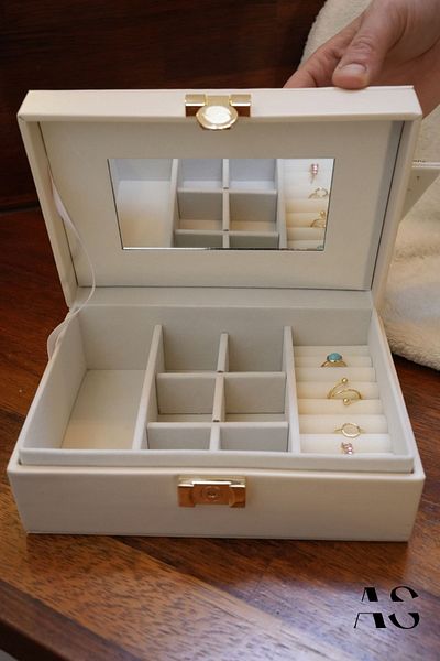 as alpa store Mirrored Luxury 2 Tier Jewelry Box - Organizer κοσμημάτων, Σκουλαρίκια Κολιέ Δαχτυλίδι Βραχιόλι Organizer