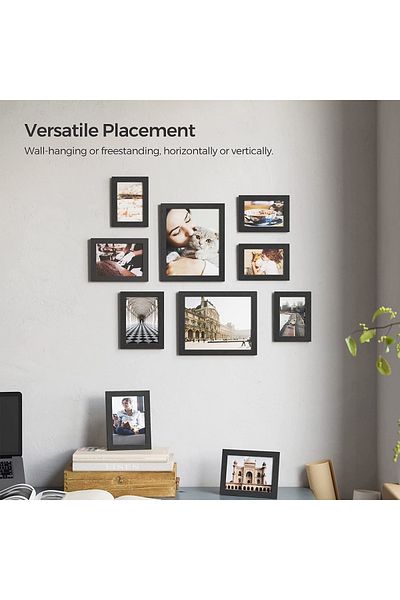 Mahmayi Songmics Black Rpf10b Modern 10x Glass Photo Frames For Home, Drawing Room (25X20X0.1CM)