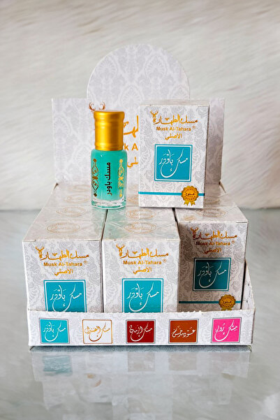 MUSK AL TAHARA مسحوق مسحوق أصلي - 12 قطعة خالية من الكحول (6 مل)