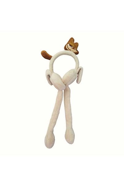 Aware Time Children's Plush Figured Movable Ear Movable Sound Winter Earmuff