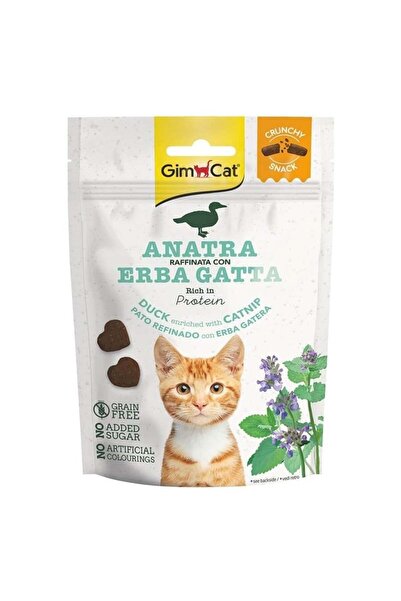 Gimcat Snacks Crunchy Ördek ve Catnipli Kedi Ödülü 50gr