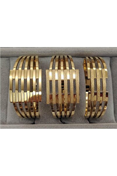 XUPING JEWELRY ÇELİK KABURGA KELEPÇE KUMLU VE PARLAK