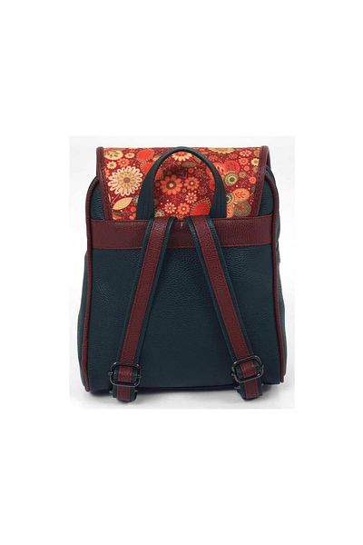 HOODİEMOUSE Witch Figured Covered Backpack Ethnic Bohemian Style - Green