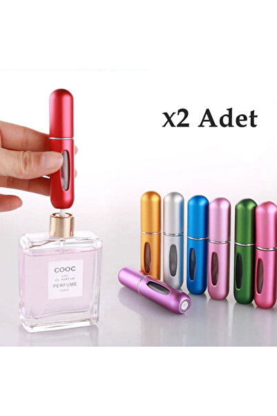 MUKKO HOME X2 Adet Parfüm Şişesi Çanta içi  Mini Doldurulabilir Seyahat Cep Y...
