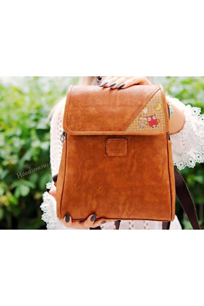 HOODİEMOUSE حقيبة ظهر للأعمال على الطراز البوهيمي العرقي مع شكل بومة - TABA