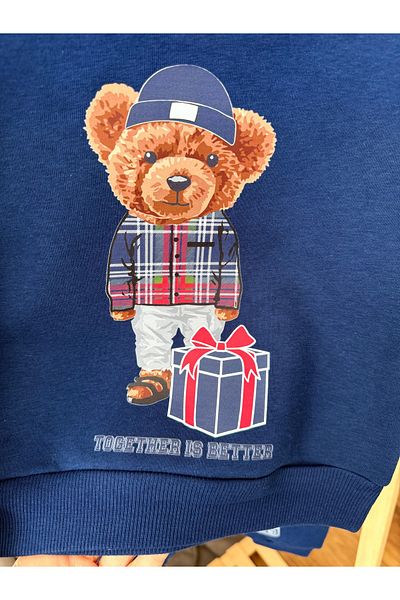 Baby Teddy bear imprimat 3 fire raster transpirație talie elastică trening costum bărbați