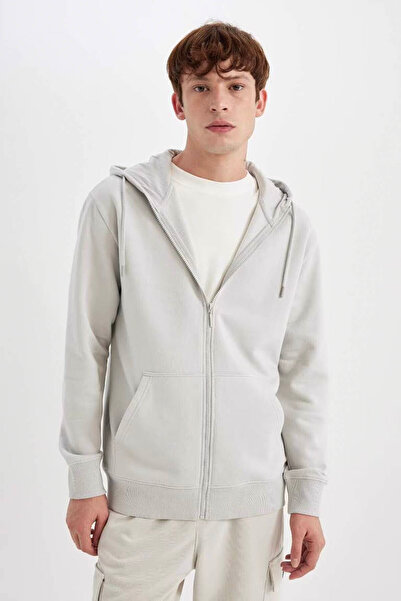 DeFacto Erkek Sweatshirt Açık Gri X8331az/gr184