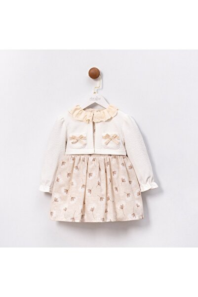 Cumino فستان بناتي بأكمام طويلة مع بوليرو