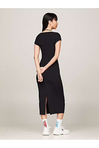 Tommy Hilfiger TJW MIDI BADGE RIB DRESS EXT