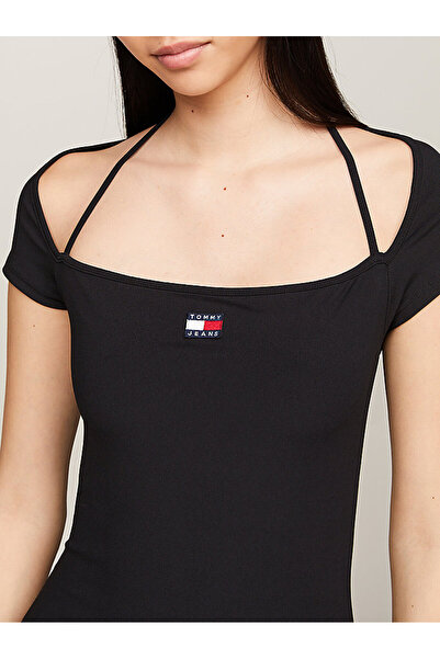 Tommy Hilfiger TJW MIDI BADGE RIB DRESS EXT