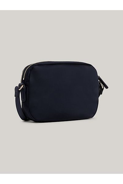 Tommy Hilfiger Női logós bőr napi használatú sötétkék válltáska kártyarekesszel AW0AW15638-DW6