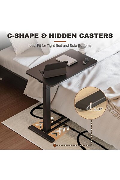 Mahmayi Flexispot Mobile Standing Desk With Wheels Height Adjustable Perfect For Rolling And Easy Movement