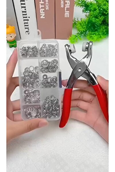 NEBİL HOME 9.5 Mm 50takım Metal Çıt Çıt, El Pensesi, Set-saklama Kutusu ,Göml...