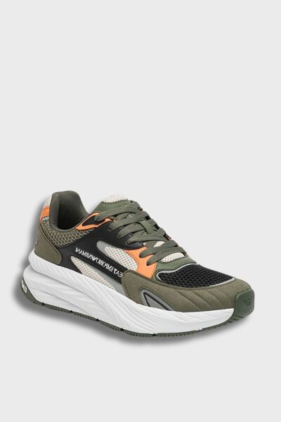 Emporio Armani Erkek Logolu Bağcıklı Sneaker