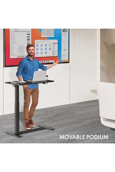 Mahmayi Flexispot Mobile Standing Desk With Wheels Height Adjustable Perfect For Rolling And Easy Movement