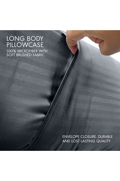 Hotel Linen Klub Ultra Soft Body Pillow with  Pillowcase- Long Side Sleeper Pillow For Use During Pregnancy