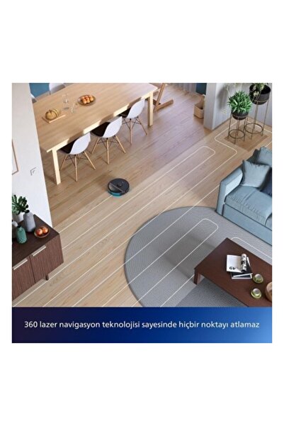 Philips Akıllı Robot Süpürge Islak ve Kuru Temizlik Wi-Fi Androdi-Ios Bağlantı