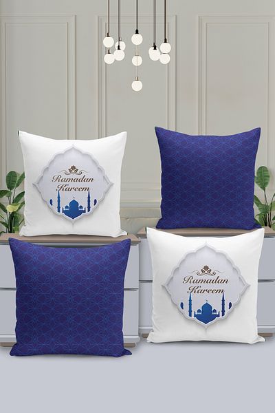 Filamente Set de huse de pernă cu model special Ramadan din 4 piese - imprimate digital pe două fețe