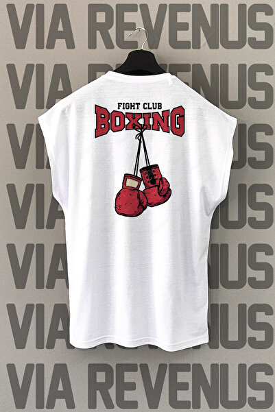 Vordevia Fight Club - Αθλητικό μπλουζάκι με μηδενικό μανίκι με στάμπα στην πλάτη