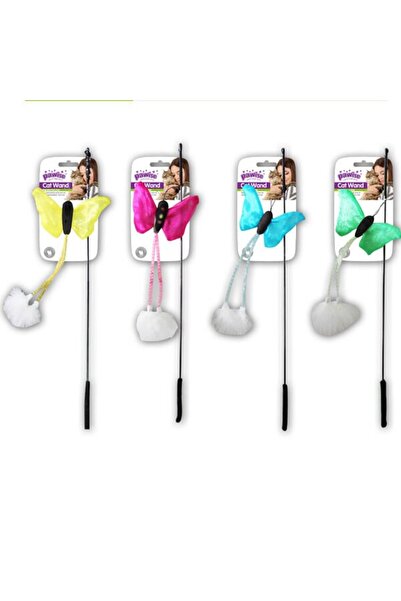 Pawise Butterfly Fishing Rod Cat Toy 47 Cm