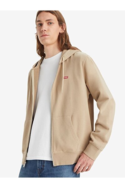 Levi's Levis Renksiz Erkek Kapüşon Normal Düz  Önden fermuarlı Sweatshirt A7770-0002