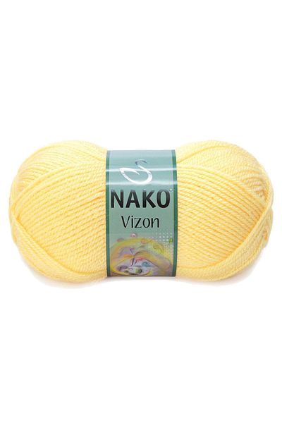 NAKO 5 Pieces Mink Premium Straw Yellow Acrylic Hand Knitting - Thread Wool Color No:215