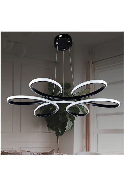 AILEEN Modern Ultra Power Led Daisy Pendant Lamp - 3 Modes Chandelier Living Room Kitchen Room Hall; Yellow, White, Daylight