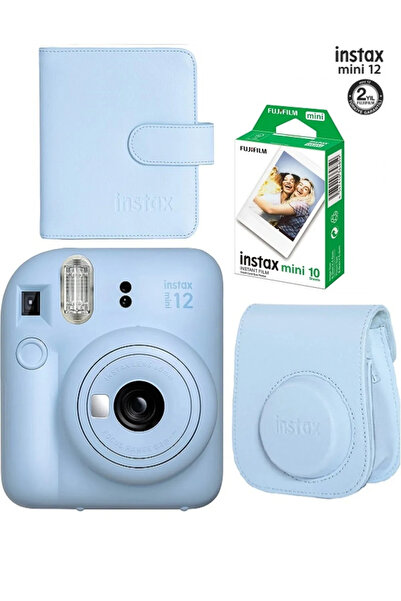 Fujifilm Instax Mini 12 Mavi Fotoğraf Makinesi 10'lu Film Ve Albümlü Çantalı Seti-fotsı00195-st4-10-ka-dk
