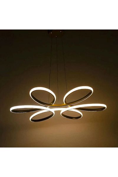 AILEEN Modern Ultra Power Led Daisy Pendant Lamp - 3 Modes Chandelier Living Room Kitchen Room Hall; Yellow, White, Daylight