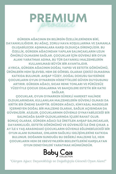 Baby Cais Collection Premium Gürgen Ağaç Ahşaplı Peluş Sallanan Eğitici Oyuncak