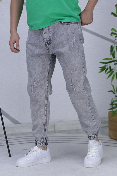 WAFRA Men's Jeans with Elastic Cuffs, Boyfiren Jeans Pnt. 646